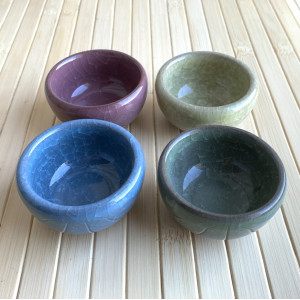 Набор цветных пиал для чаепития Колотый лед. Photo 2